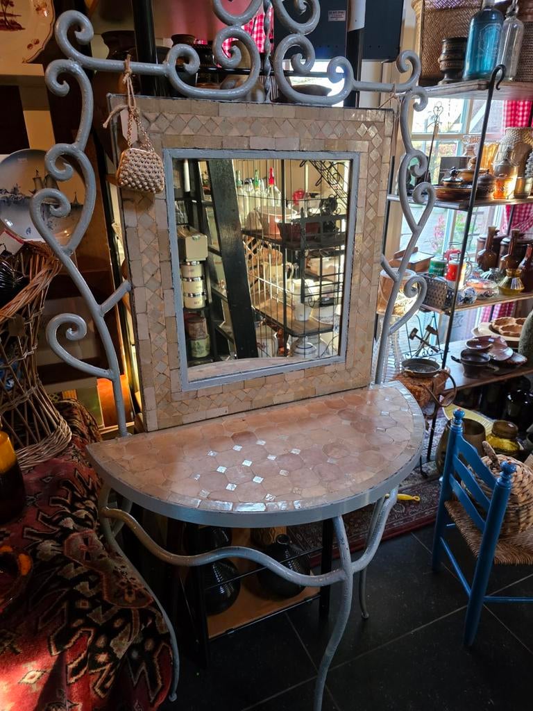 Mak up tafel staand, Antiek en Kunst, Ophalen, Rechthoekig