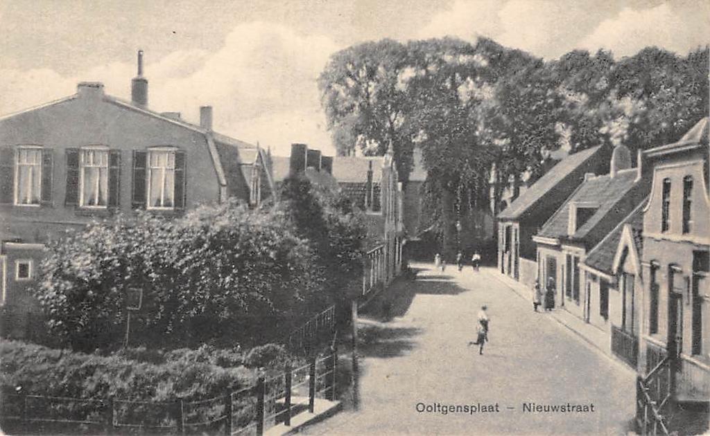 Ooltgensplaat Nieuwstraat Goeree-Overflakkee, Ophalen of Verzenden, 1920 tot 1940, Gelopen, Zuid-Holland