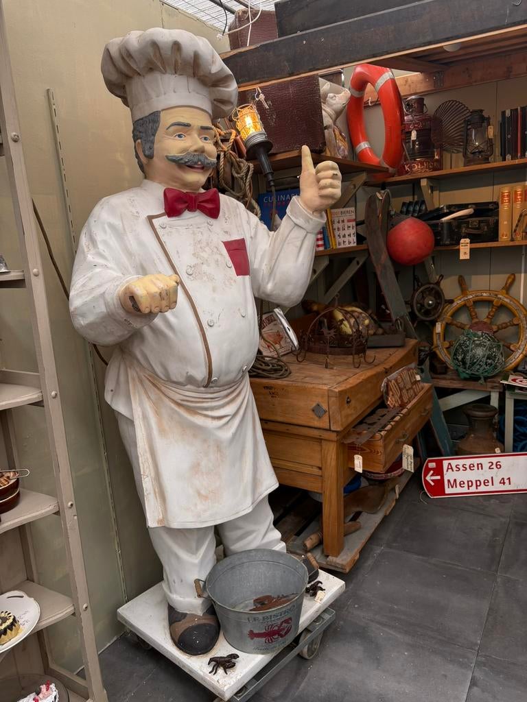 levens echte grote kok, echte blikvanger!, Ophalen