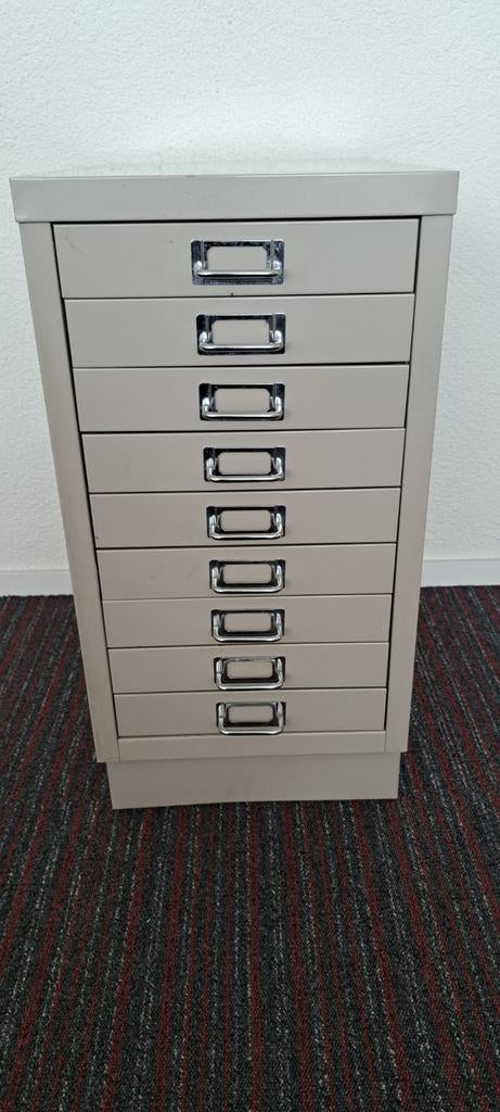 Metalen ladekast met 9 laden - Grijs, Huis en Inrichting, Kasten | Ladekasten, Ophalen, Minder dan 50 cm, Gebruikt, 5 laden of meer