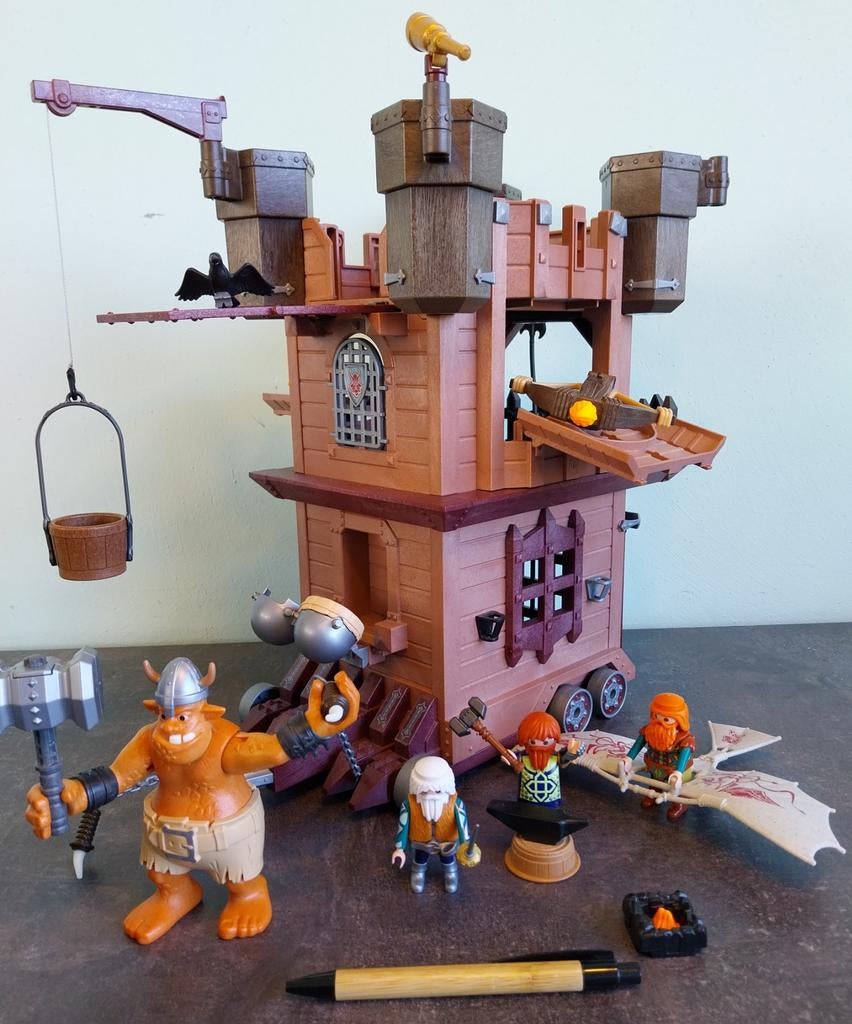 Playmobil Dwergen Aanvalstoren (9340) + Zweefvlieger (9342), Kinderen en Baby's, Speelgoed | Playmobil, Ophalen of Verzenden, Los playmobil