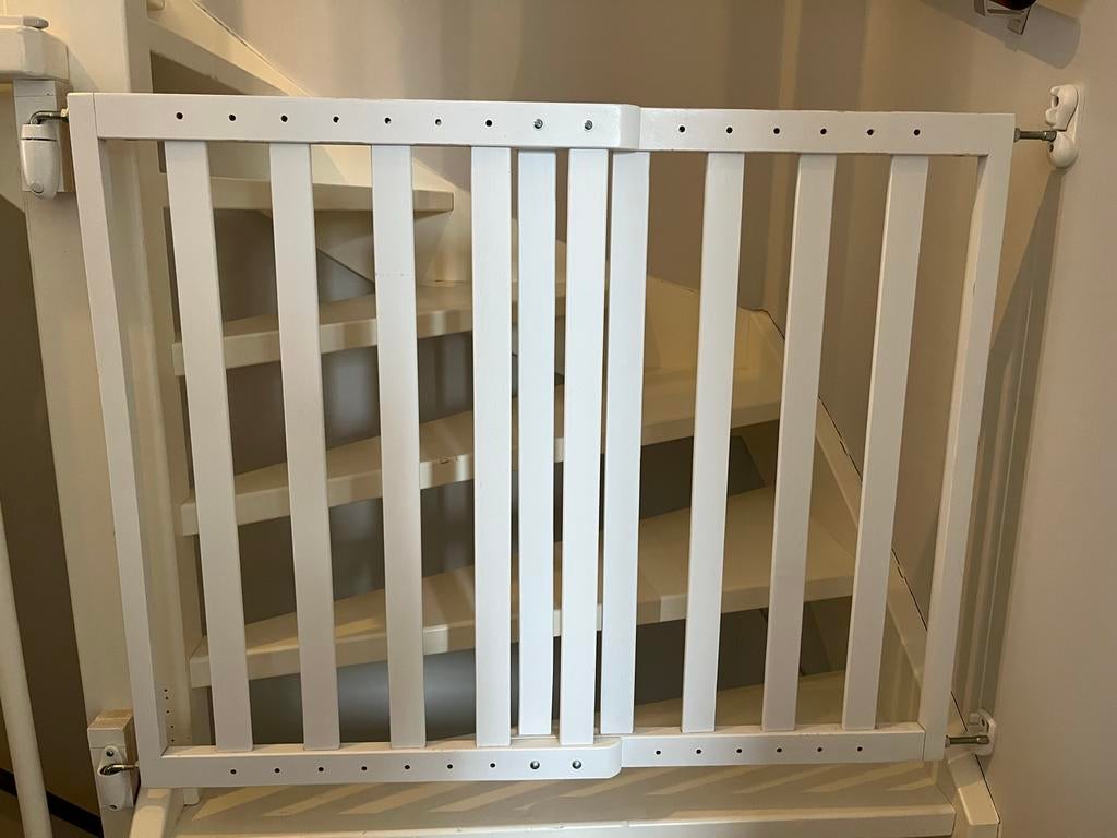 Noma uitschuifbaar traphekje, Ophalen, Gebruikt, Schroefhekje, Hout