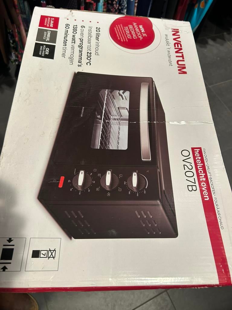 Hete luchtoven, Witgoed en Apparatuur, Ovens, Hete lucht, Nieuw, Ophalen, 45 tot 60 cm