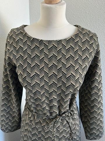 King Louie maat XL Goud zwarte zigzag feest jurk 1689, Zwart, Maat 46/48 (XL) of groter, Ophalen of Verzenden, Zo goed als nieuw