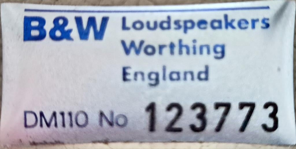 Bowers & Wilkins DM110 Luidsprekerset - Nr. 123773, Ophalen, Gebruikt, Front, Rear of Stereo speakers, Bowers & Wilkins (B&W)