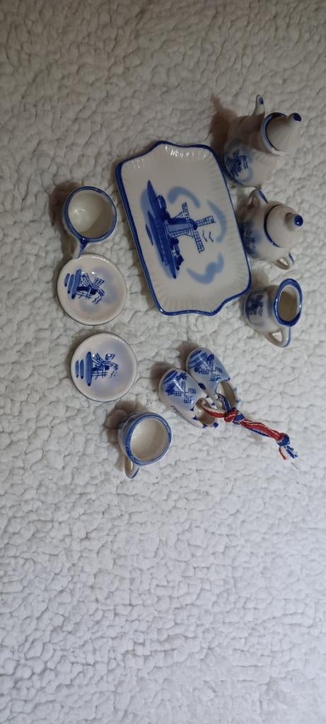 Delfts Blauw Mini Theesetje - Met Kleine Beschadiging, Ophalen of Verzenden