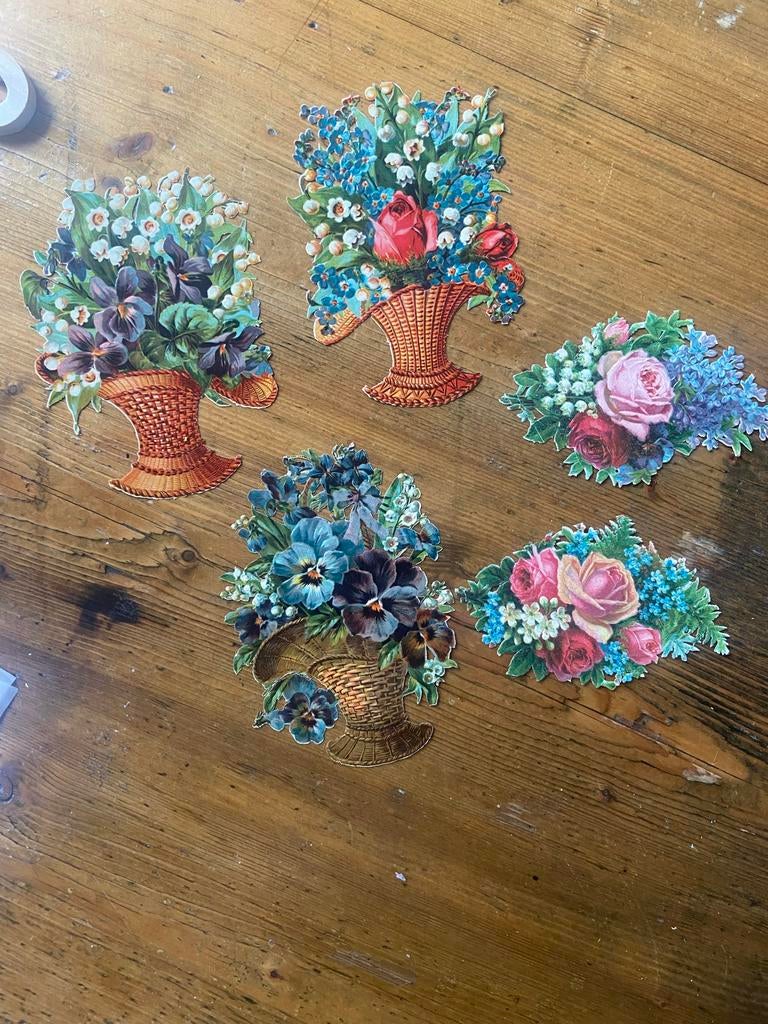 Grote collectie oude/antieke poëzieplaatjes, Ophalen of Verzenden