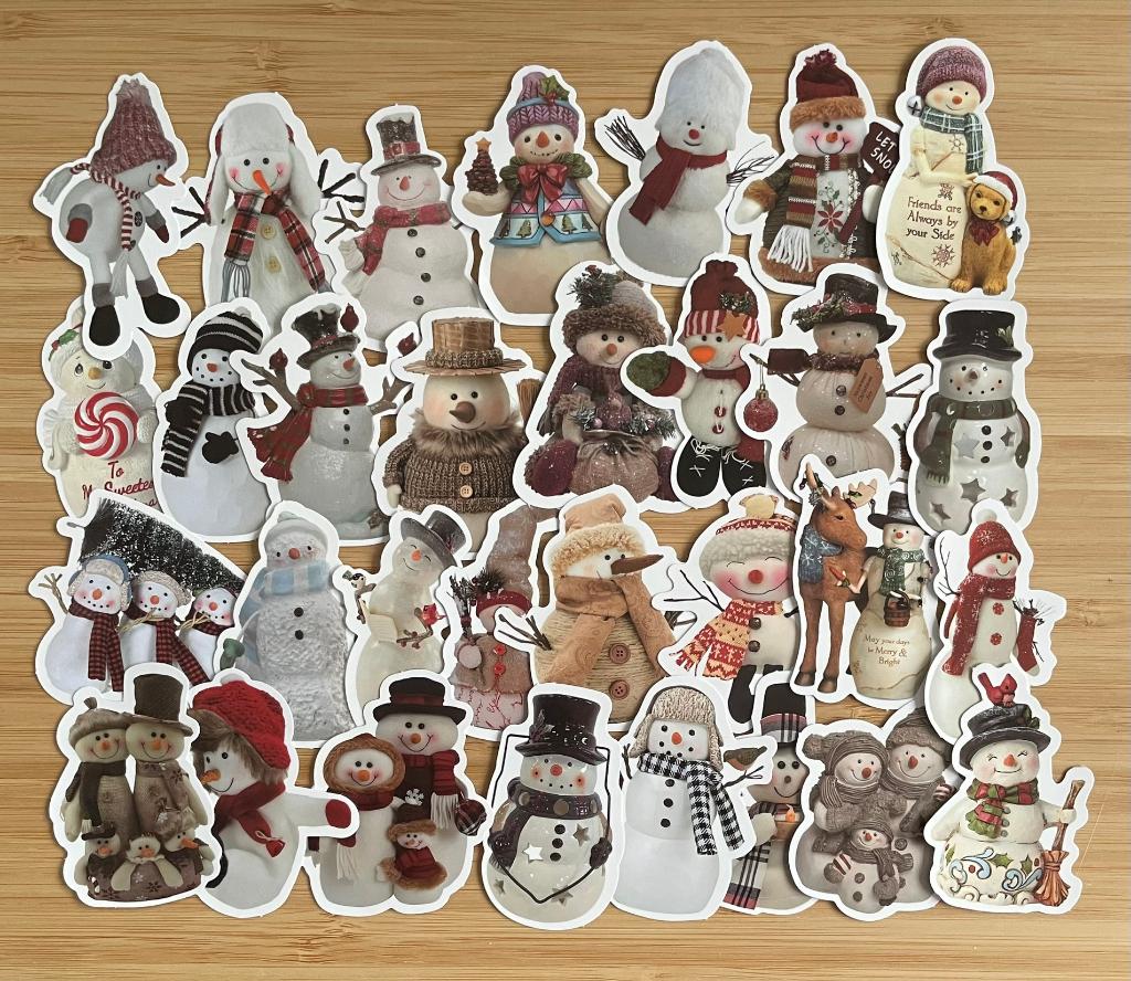 Sneeuwpoppen, winter stickers, Verzenden, Nieuw, Meerdere stickers