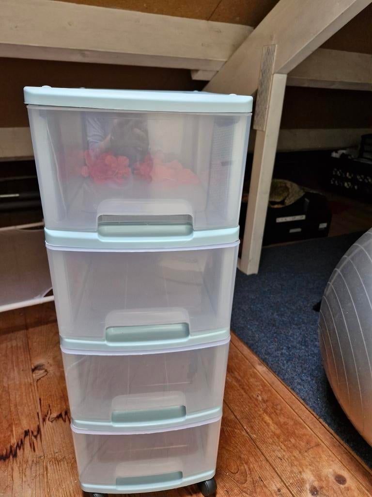 Te koop een handige opbergtoren met 4 lades, Huis en Inrichting, Kasten | Ladekasten, Ophalen, Kunststof, 50 tot 100 cm, Zo goed als nieuw