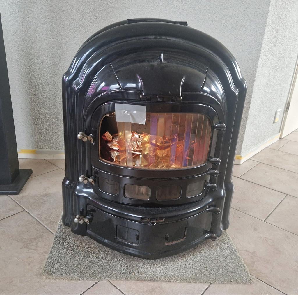 Gietijzeren Surdiac kolenkachel, Huis en Inrichting, Kachels, Ophalen, Gebruikt, Overige brandstoffen, Vrijstaand
