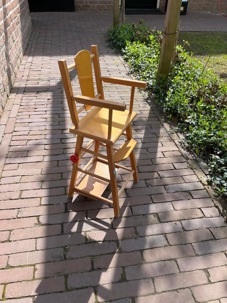 Houten kinderstoel / poppenstoel, Ophalen, Gebruikt, Overige typen, Aanschuifbaar