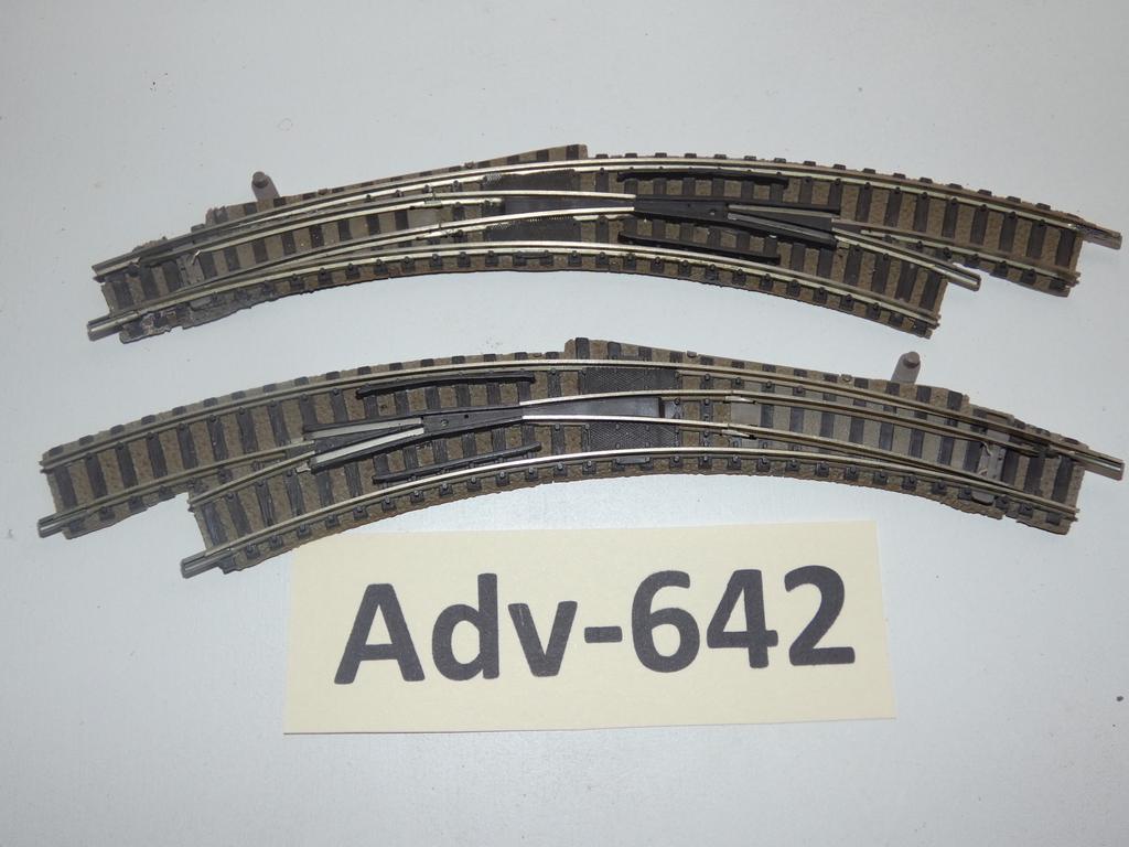 Adv-642 N Spoor Gebogen Wissels 9174/75/9142 Fleischmann DB, Gebruikt, Gelijkstroom, Fleischmann, Rails