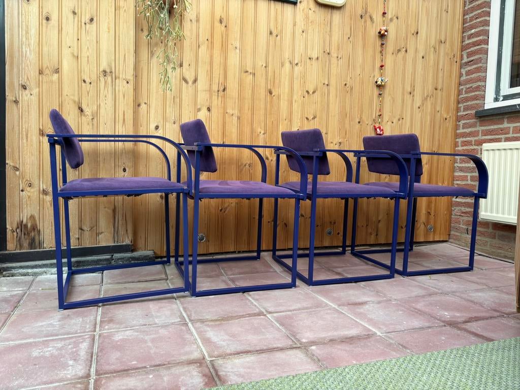 4x Pastoe FM80 stoelen, Pierre Mazairac & Karel Boonzaaijer, Huis en Inrichting, Stoelen, Ophalen, Gebruikt, Stof, Vier