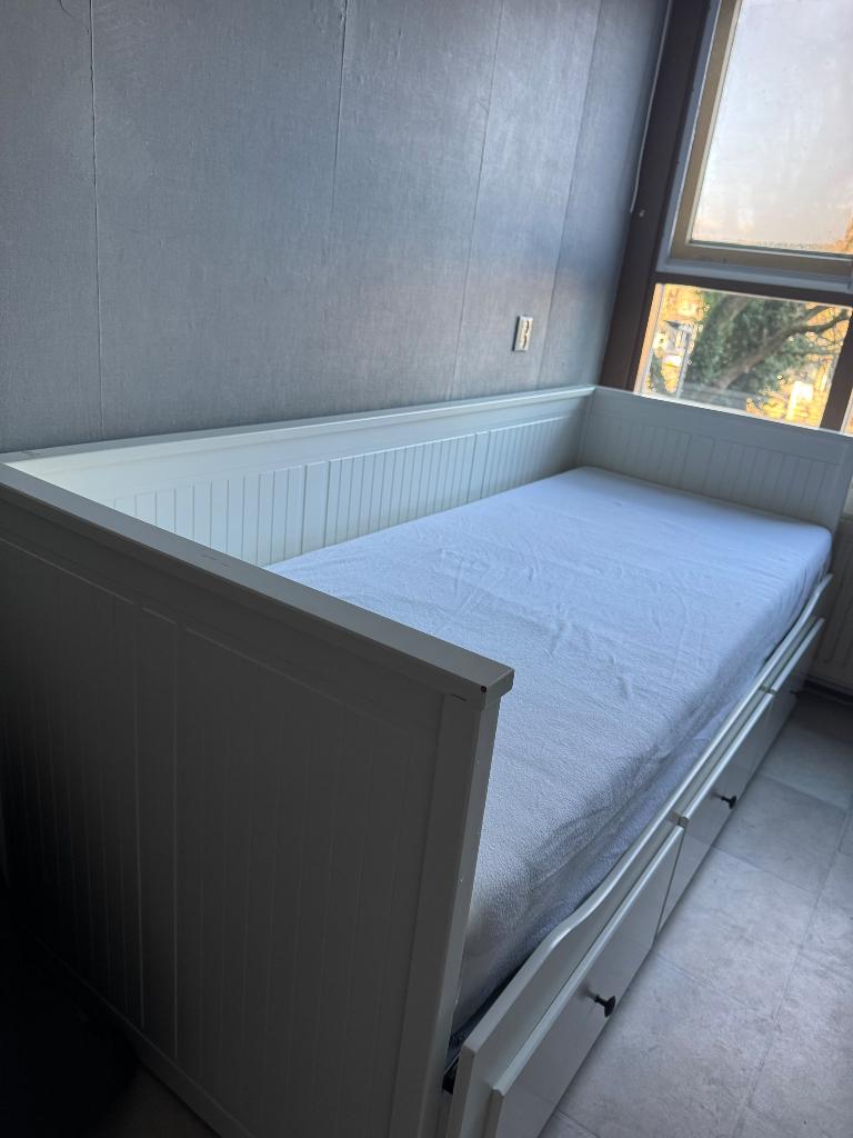 Slaapbank IKEA, Ophalen, Gebruikt, Wit, Tweepersoons