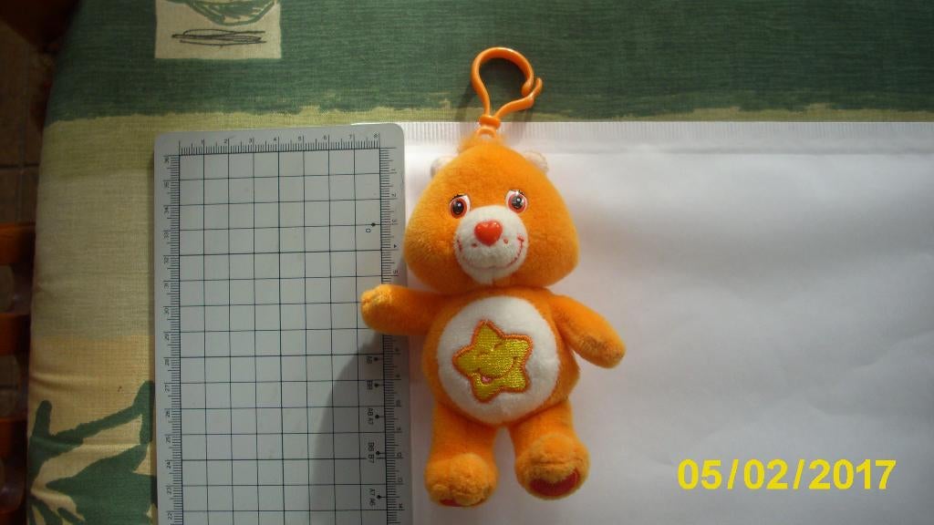 Troetelbeertjes sleutelhanger oranje met ster 13 cm, Ophalen of Verzenden, Nieuw