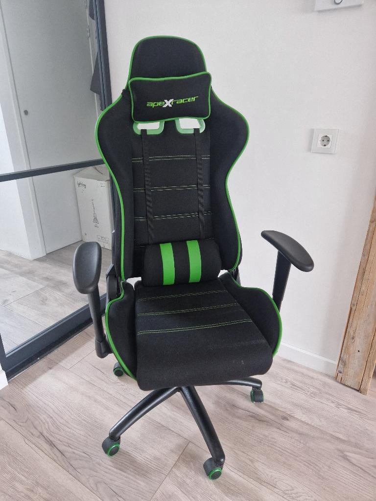 Gamestoel Apex Racer, Ophalen, Gaming bureaustoel, Zwart, Nieuw