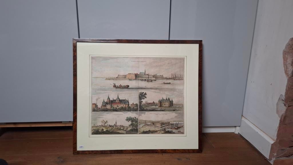 Ingelijste prent Schenken Schans van Joan Blaeu 1649, Antiek en Kunst, Ophalen of Verzenden