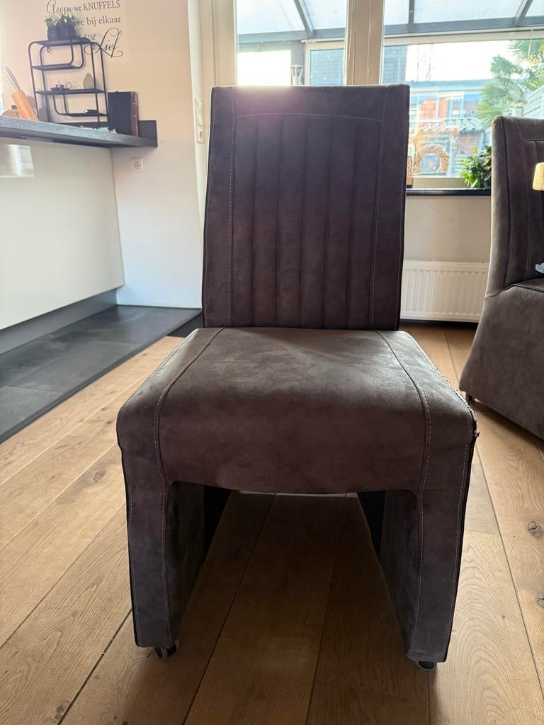 Eetkamerstoelen met wieltjes, Ophalen, Gebruikt, Vier, Stof
