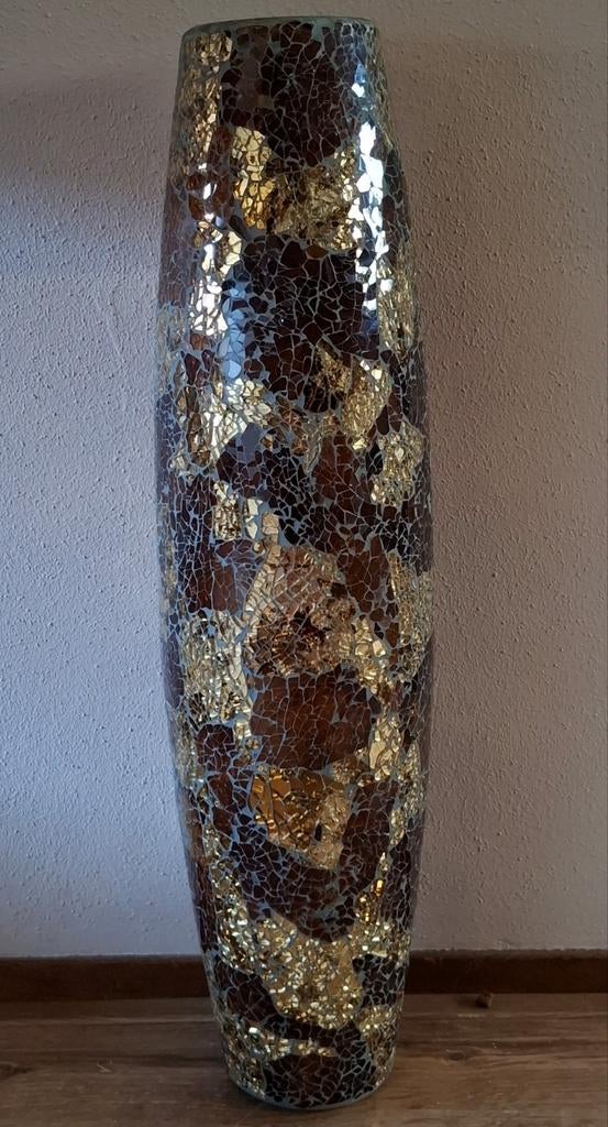 Mozaiek vaas 60 cm, Huis en Inrichting, Woonaccessoires | Vazen, Ophalen, Overige kleuren, 50 tot 75 cm, Glas