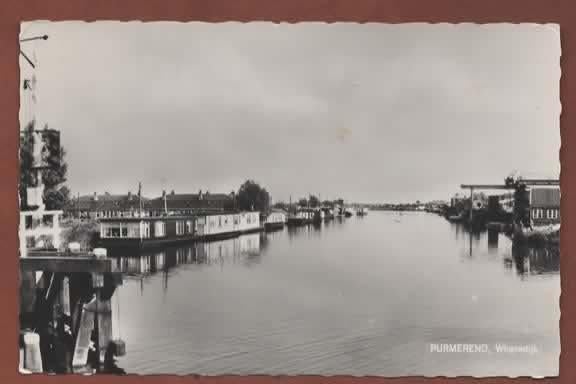 Purmerend - Wheredijk (woonarken of -boten) 1966 (Purmerend, Ophalen of Verzenden, 1960 tot 1980, Gelopen, Noord-Holland