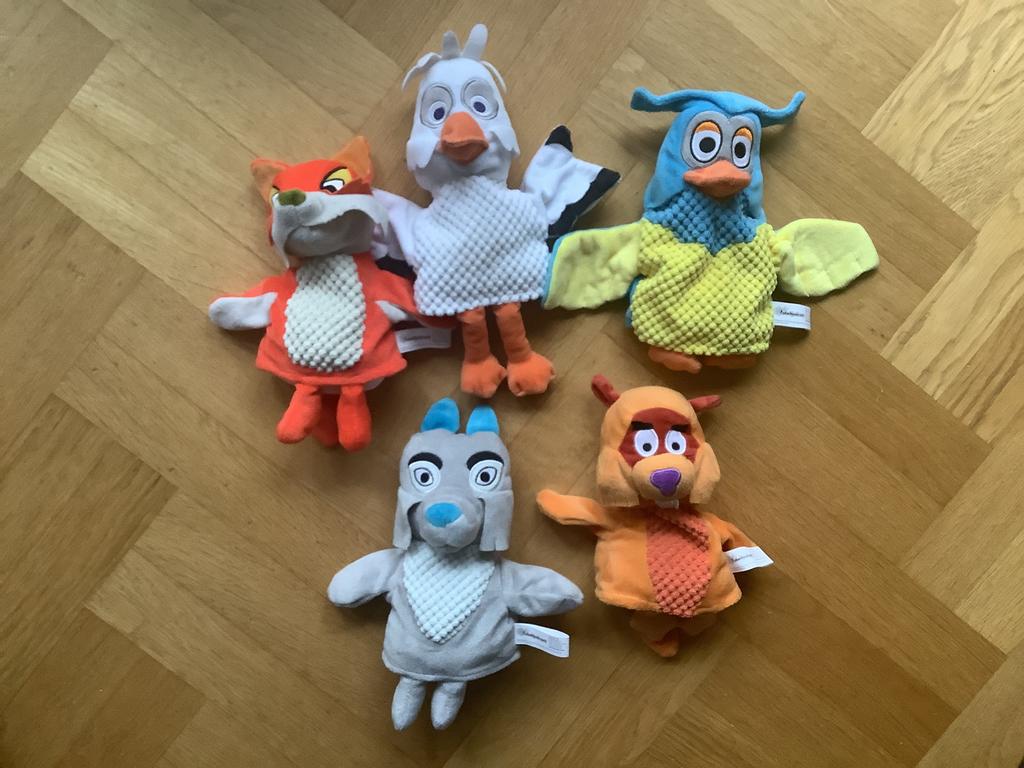 De Fabeltjeskrant Handpoppen 5 stuks, Ophalen of Verzenden, Zo goed als nieuw, Overige typen
