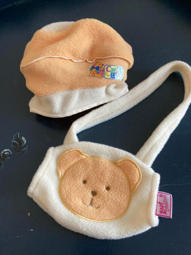 Chou chou poppen mutsje met handenwarmer nieuw, Ophalen of Verzenden, Nieuw, Babypop