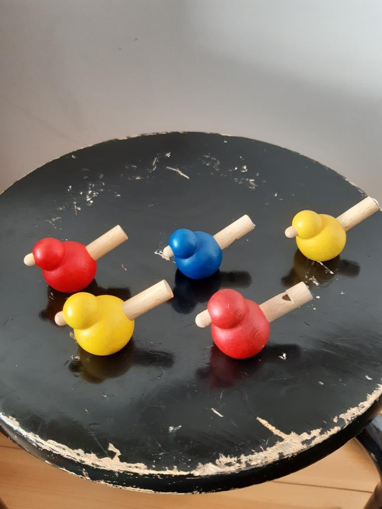 6 houten vogel fluitjes., Ophalen of Verzenden, Nieuw