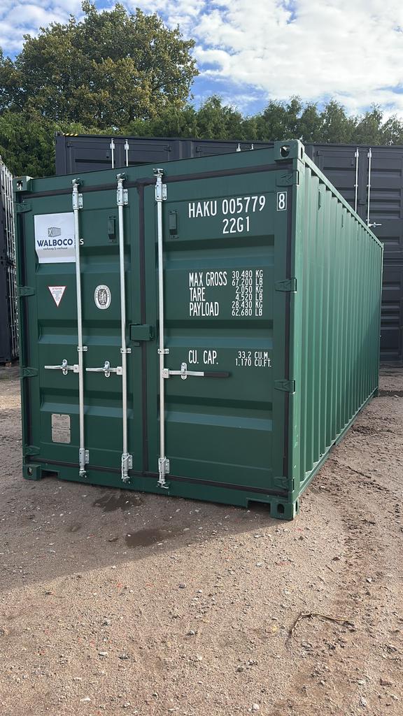 20 ‘ft zeecontainer nieuw RAL 6005, Verzenden