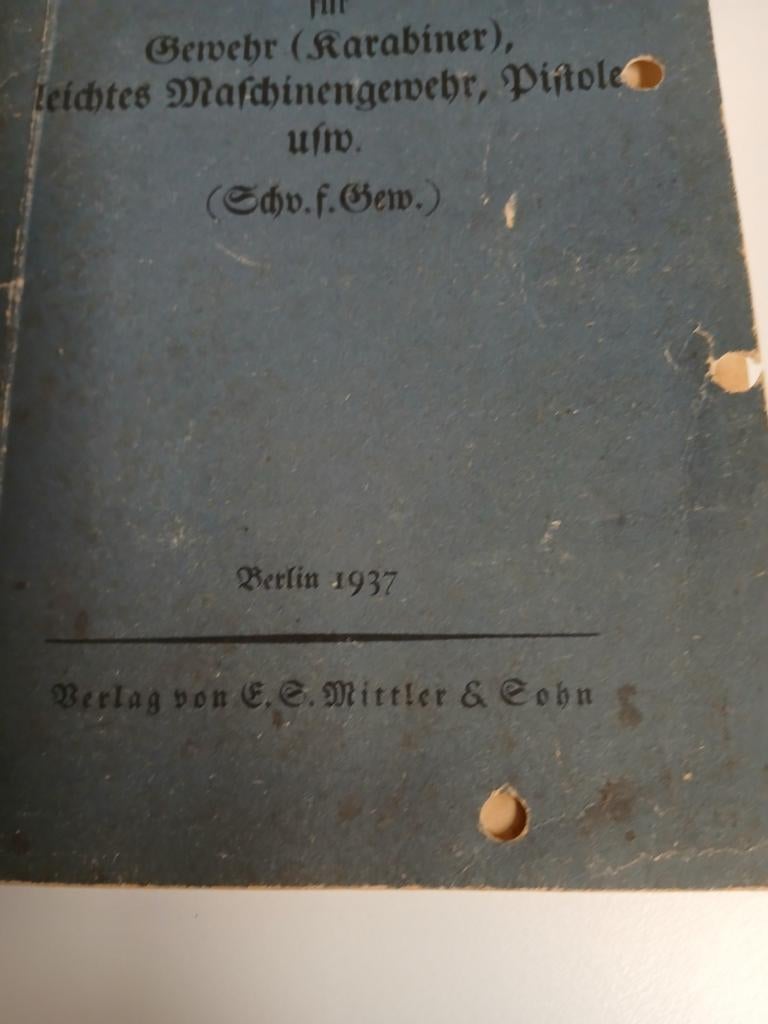 Schiessvorschrift fur geweer 1937 ww2, Verzamelen, Ophalen of Verzenden, Landmacht, Duitsland, Boek of Tijdschrift