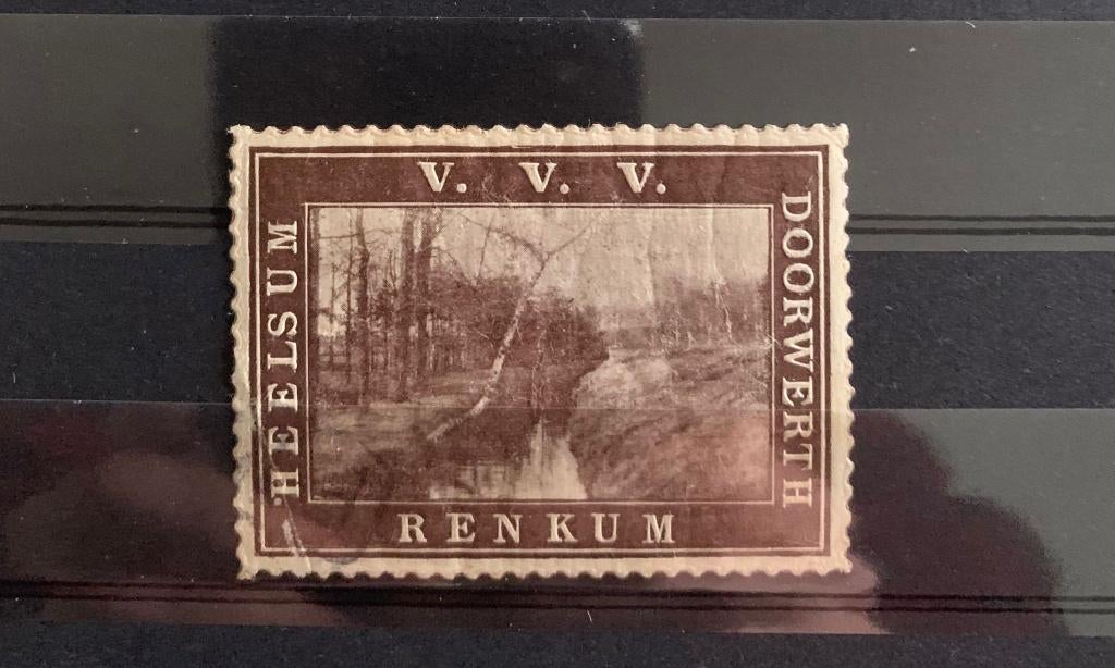 Sluitzegel stads promotie VVV Renkum, Postzegels en Munten, Ophalen of Verzenden, T/m 1940, Gestempeld