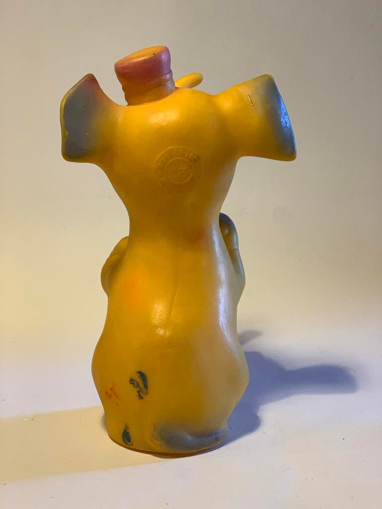 Vintage Rubbertoys olifant olifantje piepbeestje piepfiguur, Ophalen of Verzenden, Gebruikt