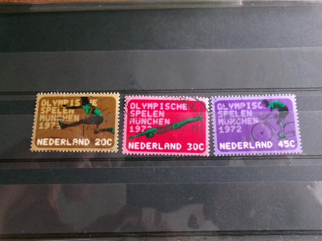 1972 - olympische spelen munchen (424f), Postzegels en Munten, Postzegels | Nederland, Verzenden, Gestempeld