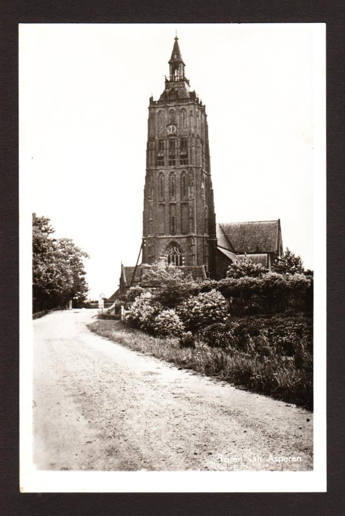 Toren van Asperen (nabij Leerdam), Verzamelen, Ansichtkaarten | Nederland, Ophalen of Verzenden, 1960 tot 1980, Ongelopen, Gelderland