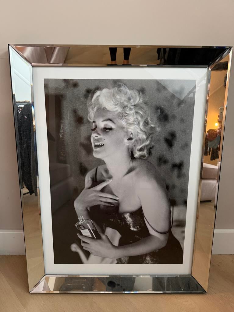 Marilyn Monroe Schilderij met Spiegel Lijst, Ophalen of Verzenden, Zo goed als nieuw, Schilderij, Oorspronkelijke maker