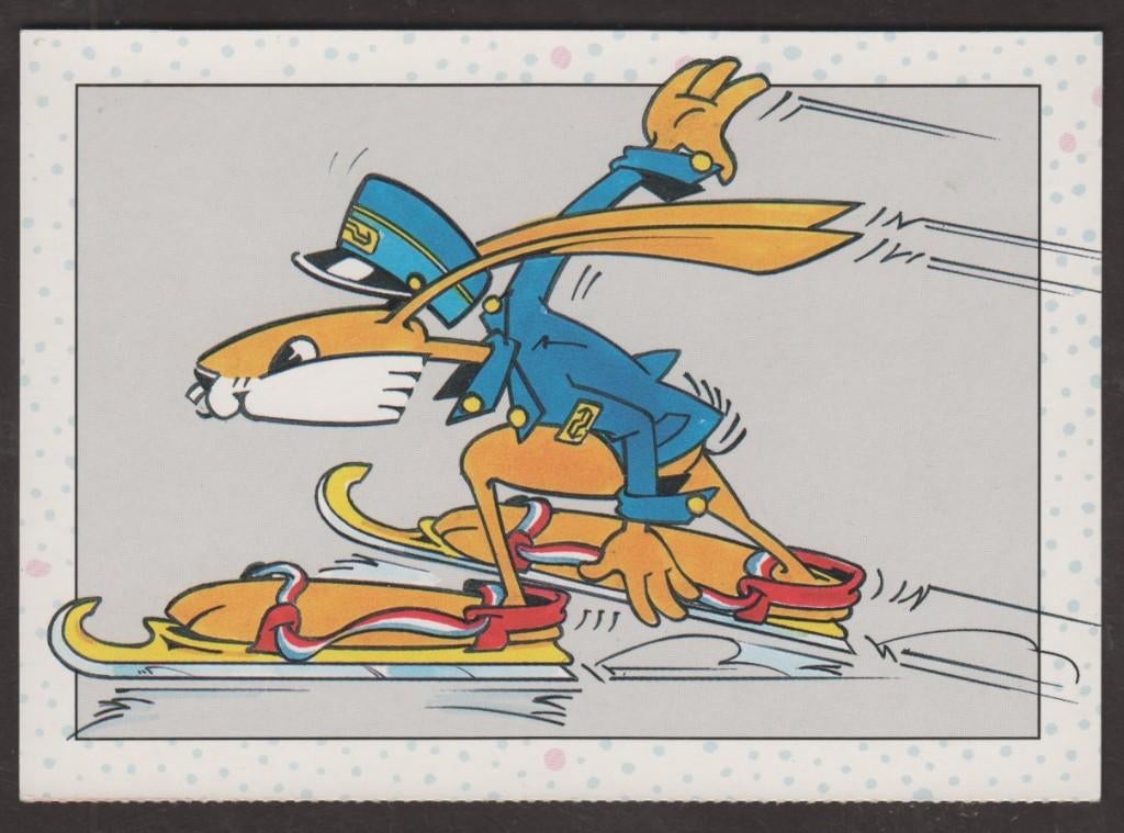 Schaatsen Railrunner Ned. Spoorwegen 1992 Humor, Verzamelen, Verzenden, 1980 tot heden, Ongelopen, Overige thema's