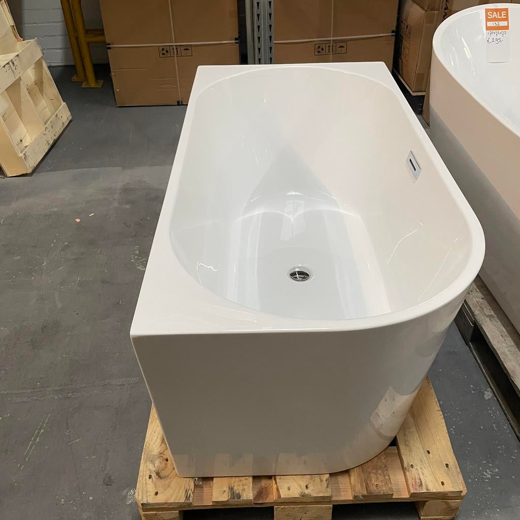 HOEKBAD 140x70x58 wit glanzend acryl nr133, Ophalen of Verzenden, Nieuw