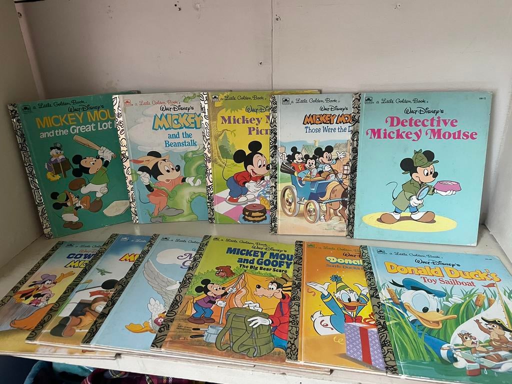 Vintage disney gouden boekjes, Ophalen of Verzenden, Mickey Mouse, Gebruikt, Overige typen