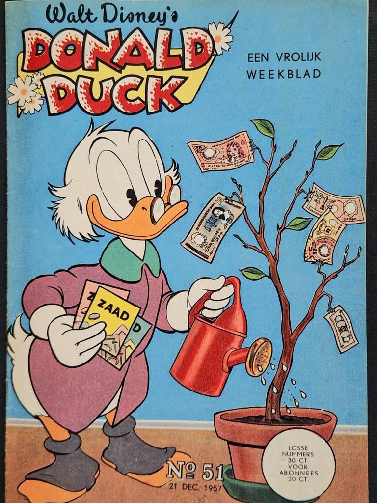 Donald Duck 1957 nr. 51, Eén stripboek, Ophalen of Verzenden, Zo goed als nieuw