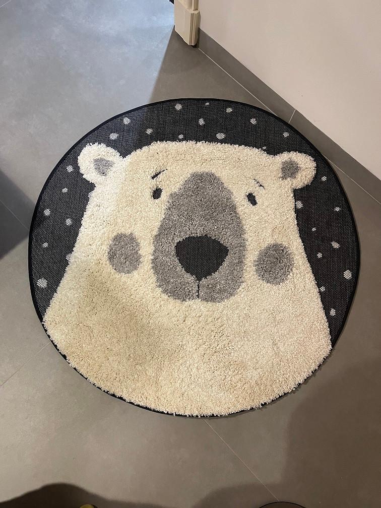 NIEUWE BADMAT badkamermat rond 120 ijsbeer mat, Huis en Inrichting, Badkamer | Badtextiel en Accessoires, Overige kleuren, Wilms