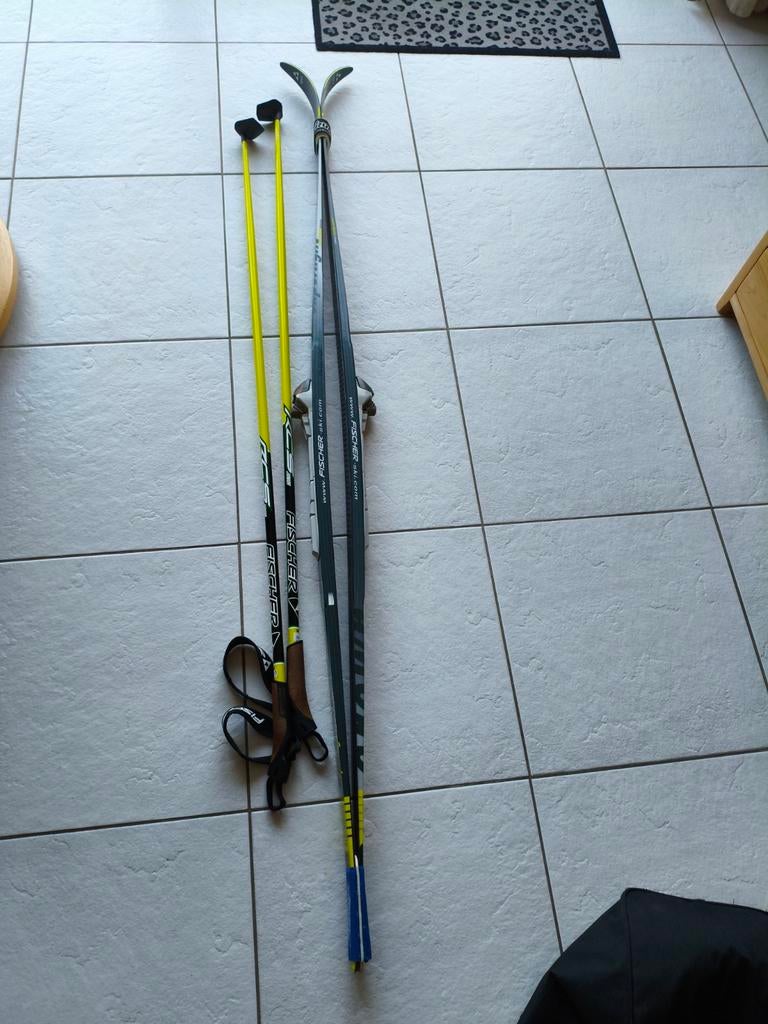 Langlaufskies Fischer. Klassieke ski met skubben, Ophalen, 160 tot 180 cm, Zo goed als nieuw, Ski's