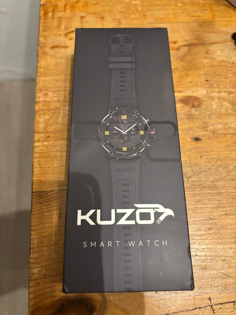 Kuzo Smartwatch FS2 - Nieuwstaat!, Sieraden, Tassen en Uiterlijk, Smartwatches, Afstand, Zwart, Ophalen of Verzenden, Zo goed als nieuw