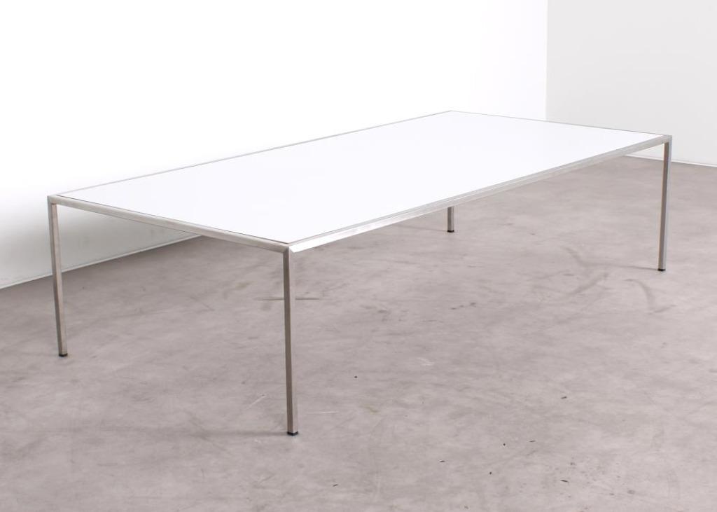 Casprini | On Off | Bijzettafel | Wit / RVS, Minder dan 45 cm, Metaal of Aluminium, Ophalen of Verzenden, Zo goed als nieuw