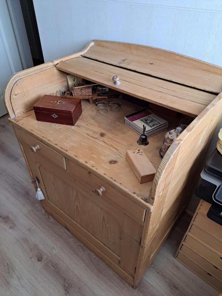 VINTAGE SECRETAIRE/BUREAU GRENEN AFMBR 78XD60XH97, Ophalen, Gebruikt