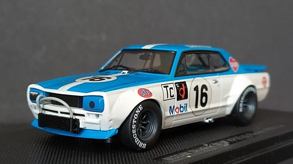 Nissan Skyline GTR Kpgc10 1972 Fuji 1:43 Ebbro Pol, Overige merken, Japan, Auto, Verzenden