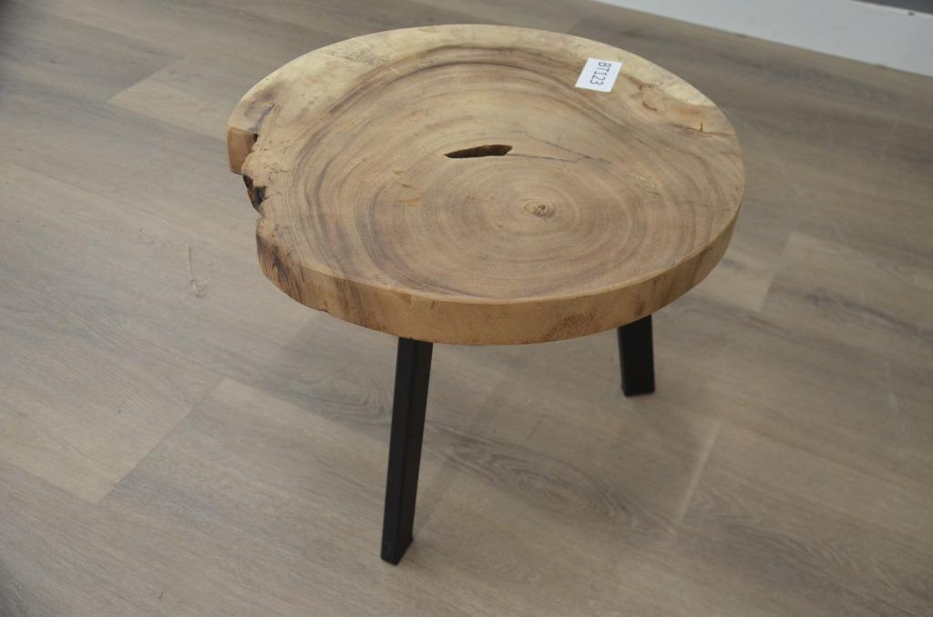 Ronde suar salontafel – 50 cm -BT123, Ophalen of Verzenden, Nieuw, Rond, Overige houtsoorten