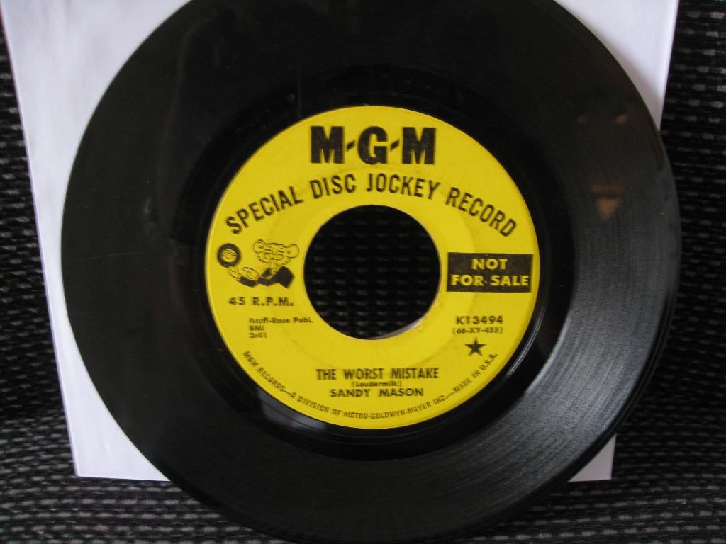 Sandy Mason – The Worst Mistake -Three steps to the phone, Cd's en Dvd's, Vinyl Singles, Ophalen of Verzenden, Gebruikt, Pop, Single