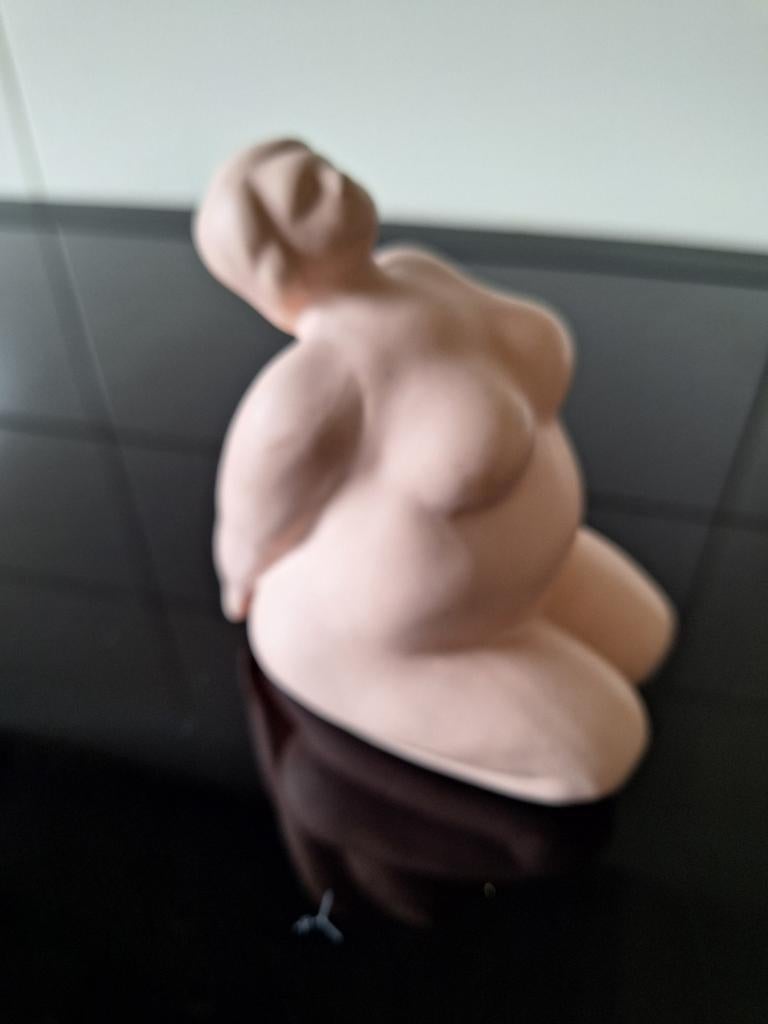 Dikke Dame Beeldje Keramiek, Ophalen of Verzenden, Gebruikt, Overige materialen, Mensenbeeld