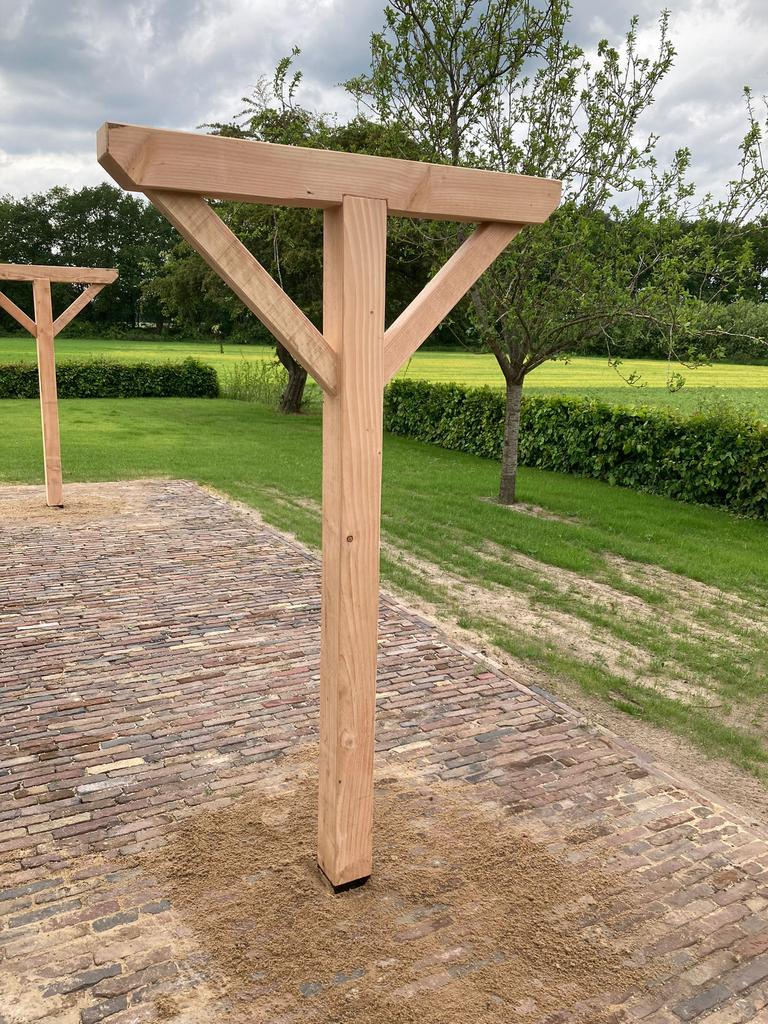 Waslijnpalen douglas hout nostalgie reclamepalen, Ophalen of Verzenden, Nieuw, Palen