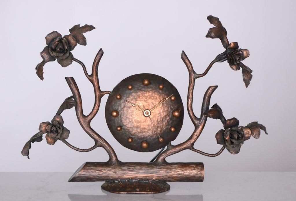 ✅ NUFA klok koper rozen BRUTALISME SIXTIES retro 1955, Ophalen of Verzenden