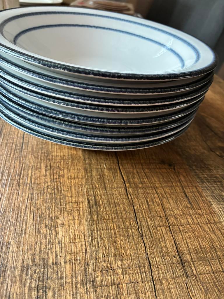 8 Rörstrand Sweden Fjord vintage diepe borden, Ophalen
